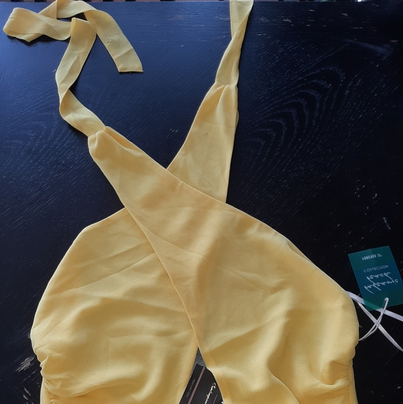 Forever 21 Contemporary Yellow Woven Halter neck - Picture 9 of 11